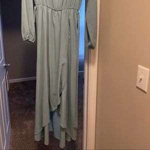 Turquoise bottom wrap dress, L